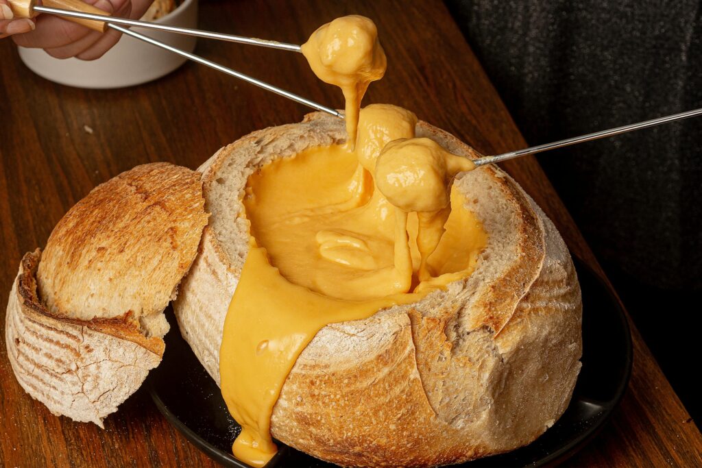 fondue de pan con queso, fondue pan, mejor pan para fondue